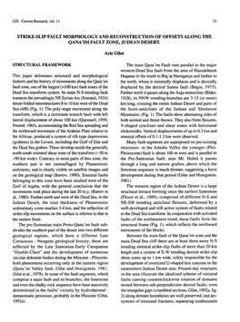 Strike-Slip Fault Morphology and Reconstruction of Offsets Along the Qana'im Fault Zone, Judean Desert