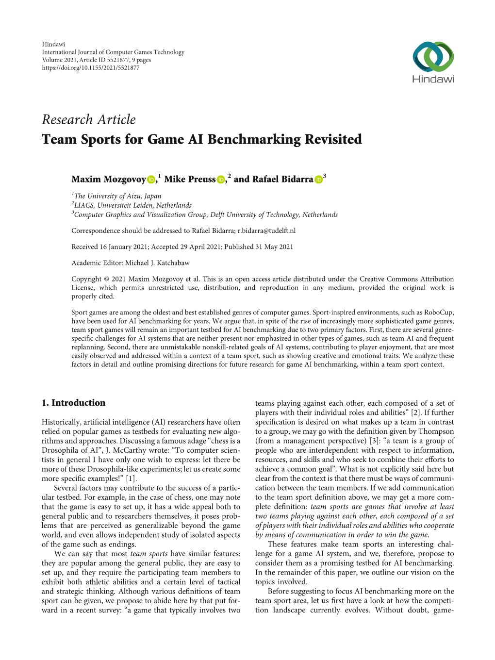 Team Sports for Game AI Benchmarking Revisited