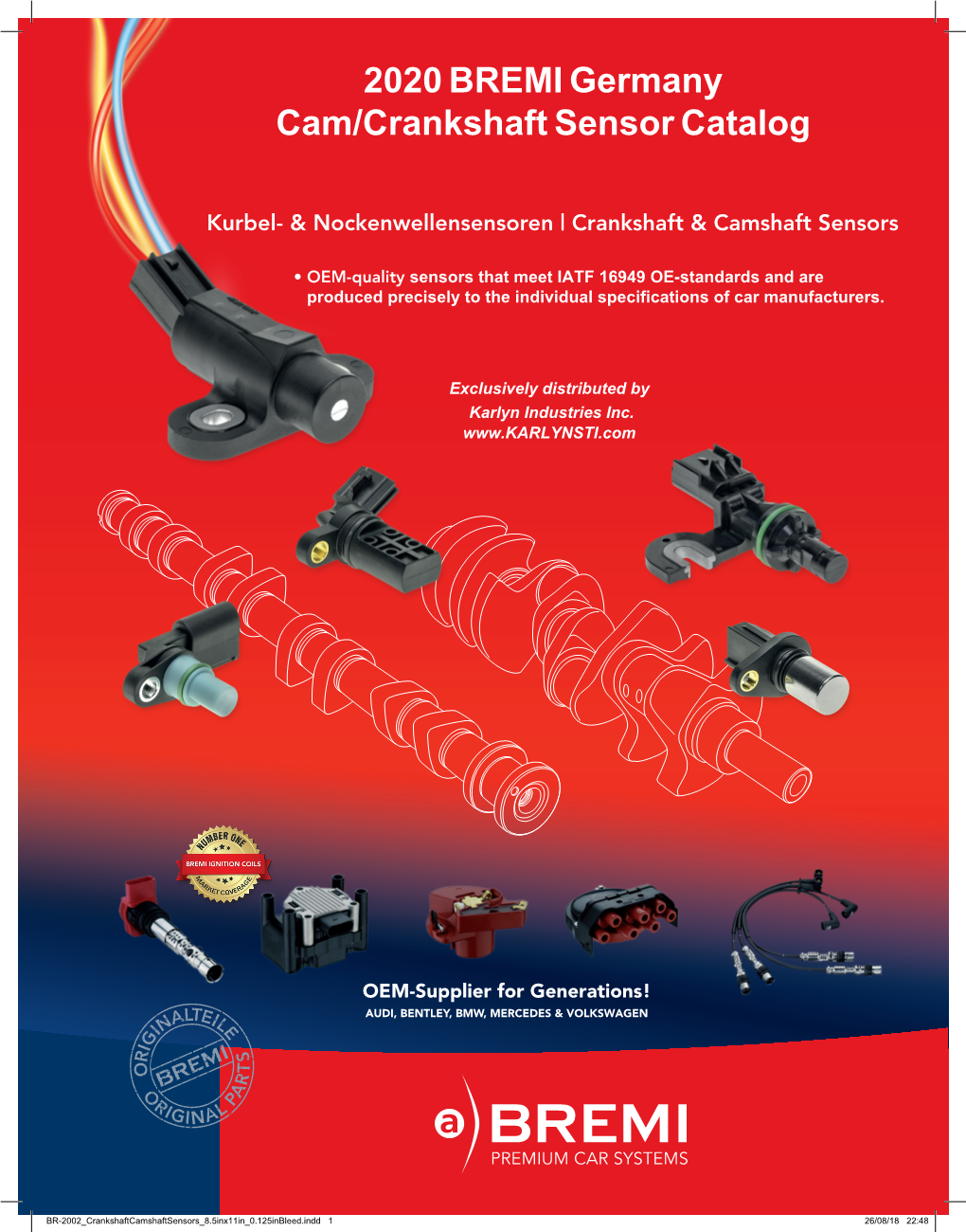 2020 BREMI Germany Cam/Crankshaft Sensor Catalog