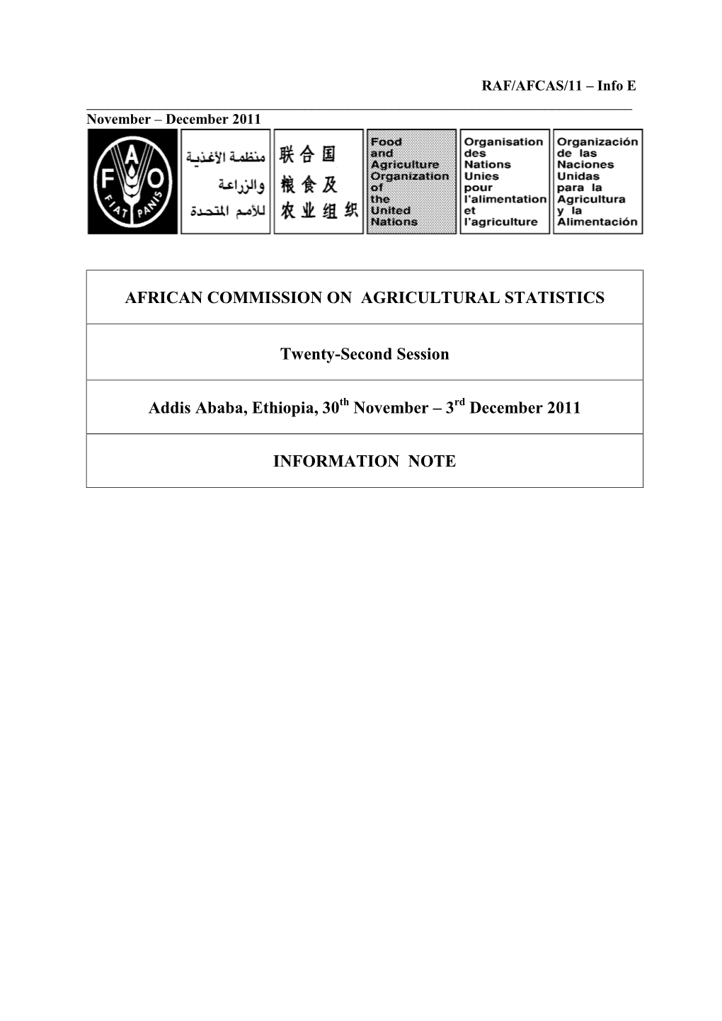 African Commission on Agricultural Statistics