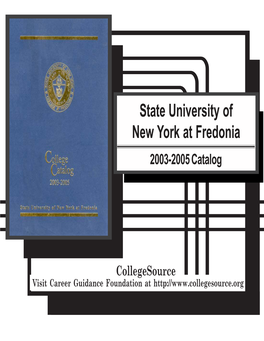 State University of New York at Fredonia 2003-2005 Catalog