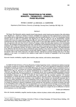 Phase Transitions in the Series Boracite