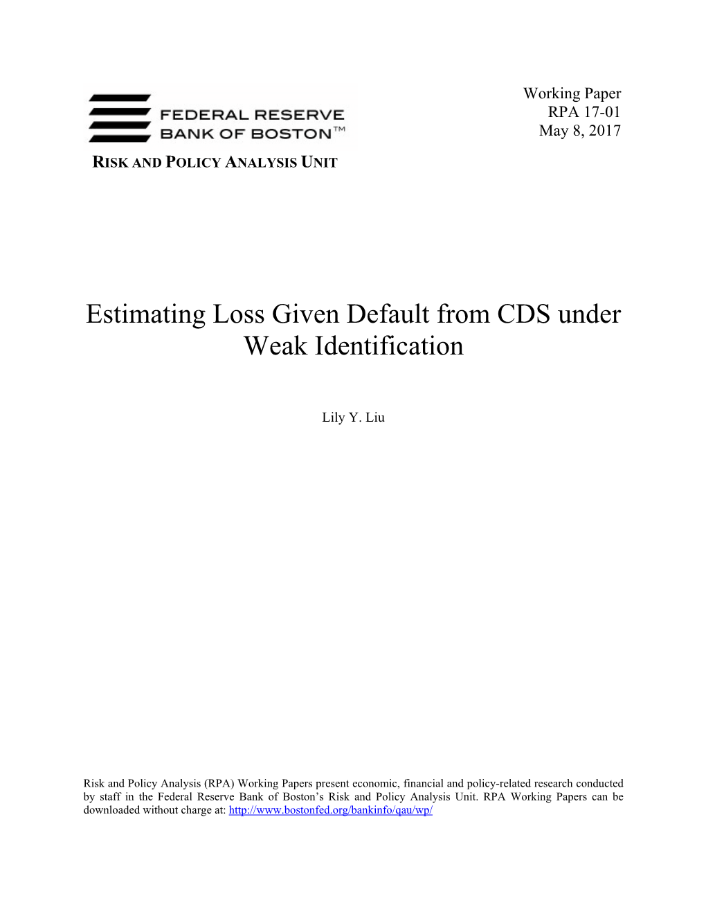 Estimating Loss Given Default from CDS Under Weak Identification