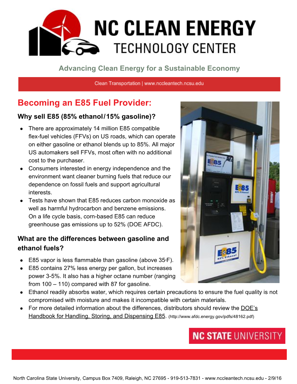 Becoming an E85 Fuel Provider