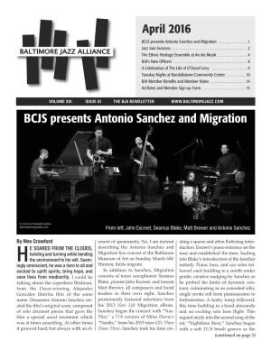 BCJS Presents Antonio Sanchez and Migration