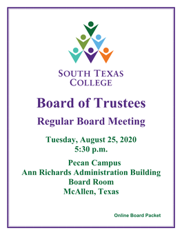 2020-07-28 Regular Board Meeting Packet