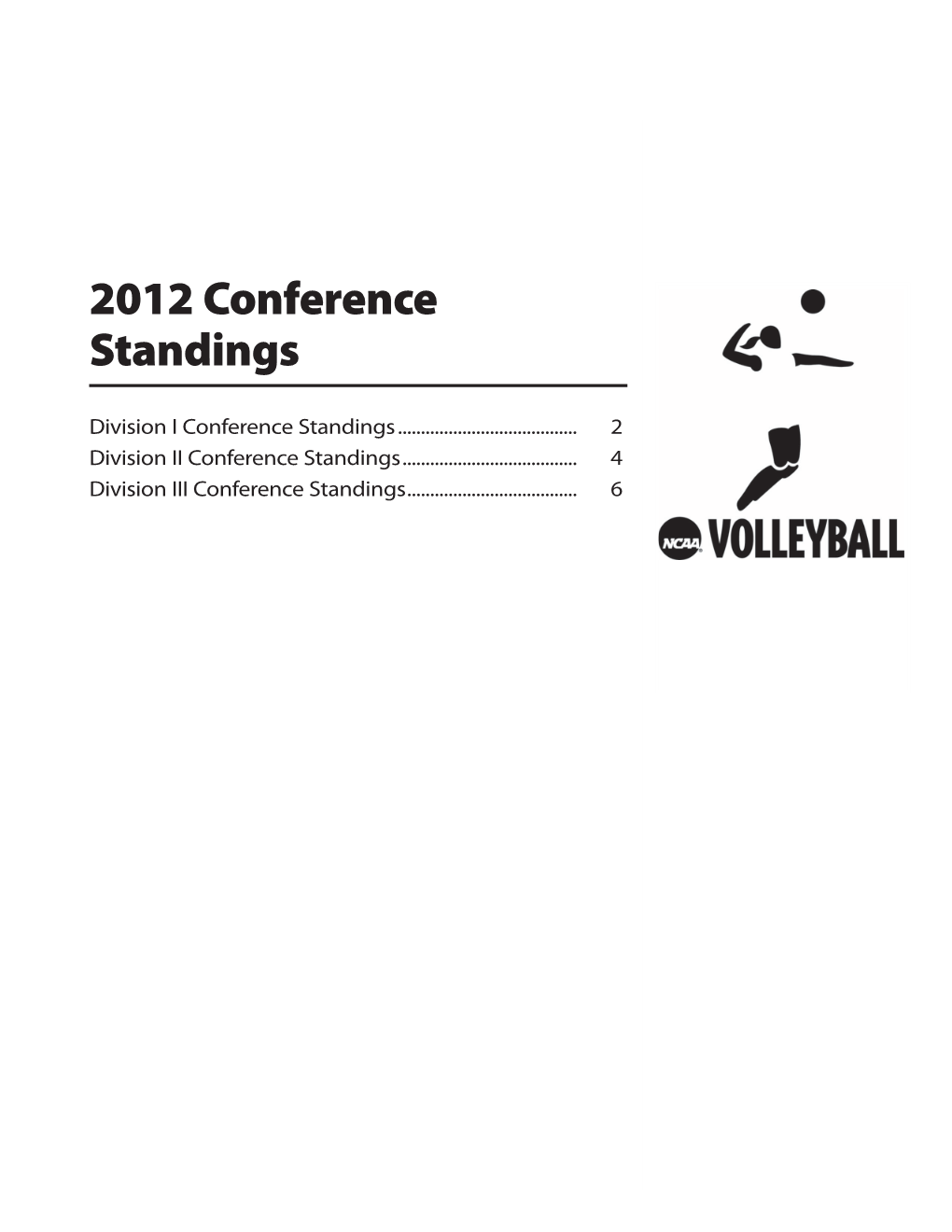 2012 Conference Standings