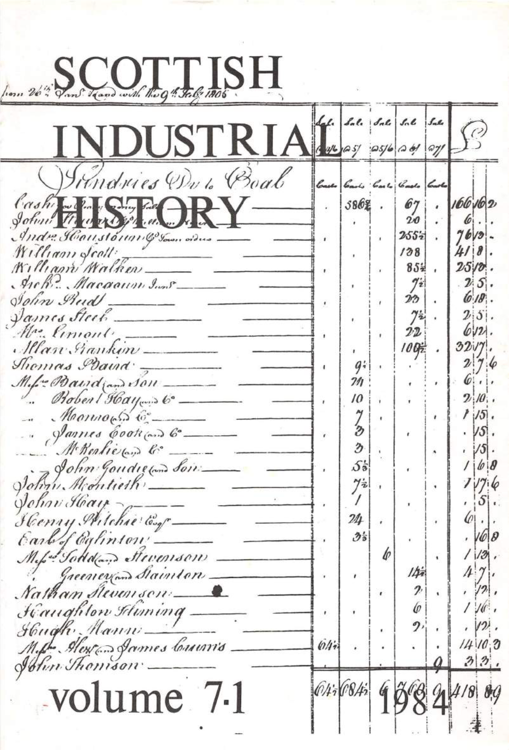 Scottish Industrial History Vol 7.1 1984