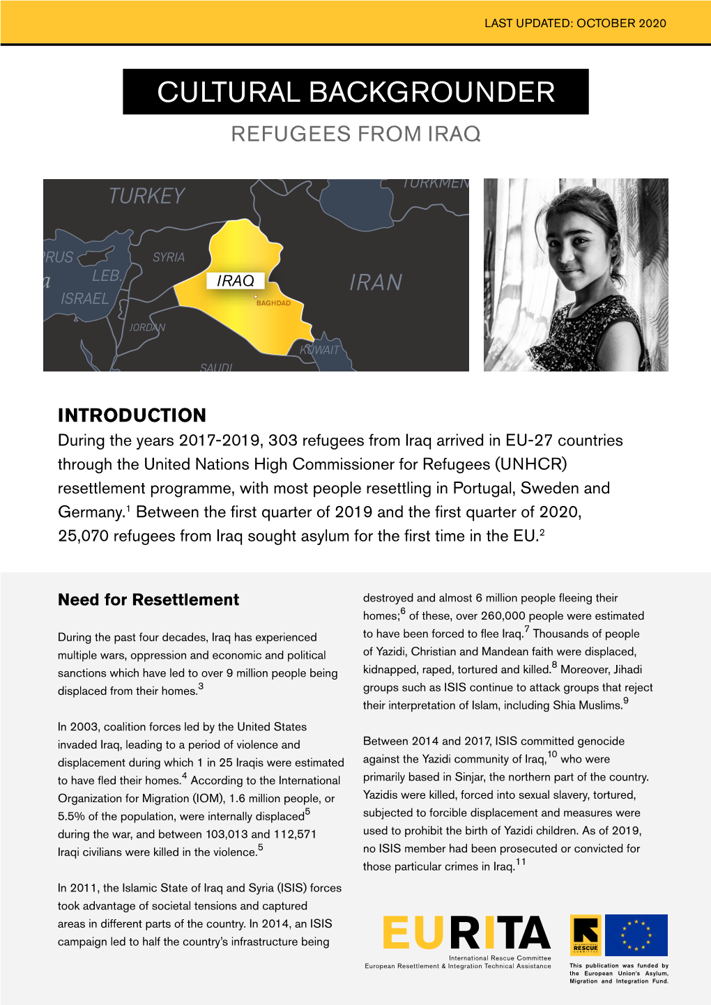 Cultural Backgrounder: Refugees from Iraq