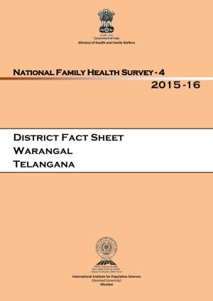 District Fact Sheet Warangal Telangana