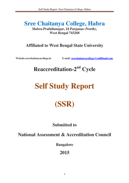 Self Study Report (SSR)