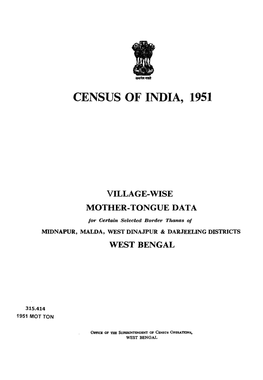 Village-Wise Mother-Tongue Data