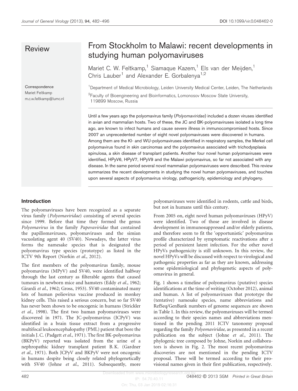 Recent Developments in Studying Human Polyomaviruses