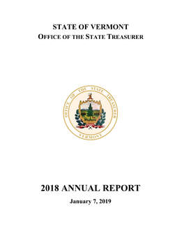 2018 ANNUAL REPORT January 7, 2019 LETTER of TRANSMITTAL