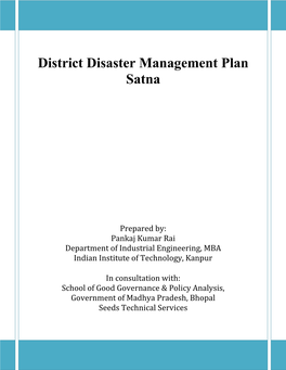 District Disaster Management Plan Satna