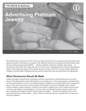 Advertising Platinum Jewelry