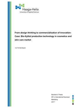 Bio-Xylitol Production Technology in Cosmetics and Skin Care Market