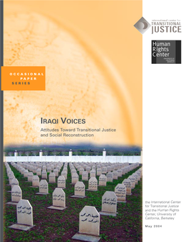 IRAQI VOICES Attitudes Toward Transitional Justice and Social Reconstruction