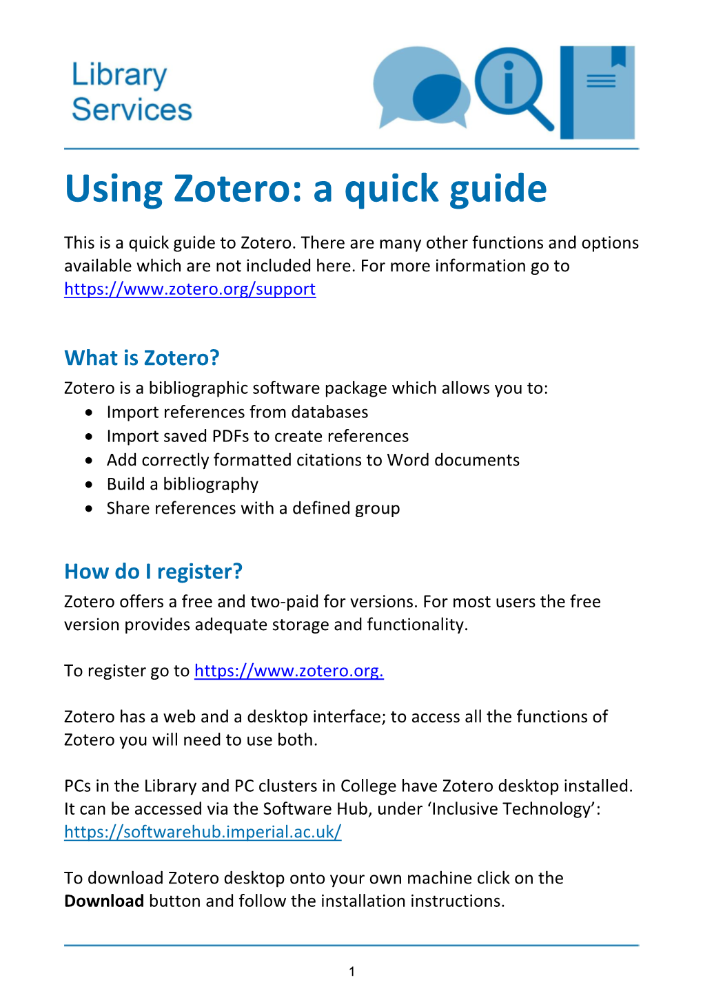 Using Zotero: a Quick Guide