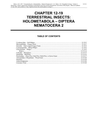 Volume 2, Chapter 12-19: Terrestrial Insects: Holometabola-Diptera