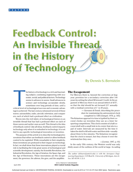 Feedback Control: an Invisible Thread in the History of Technology