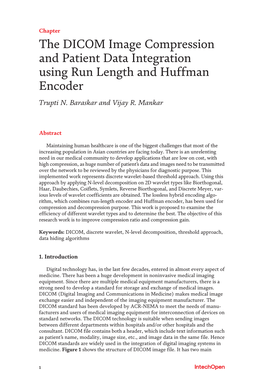 The DICOM Image Compression and Patient Data Integration Using Run Length and Huffman Encoder Trupti N