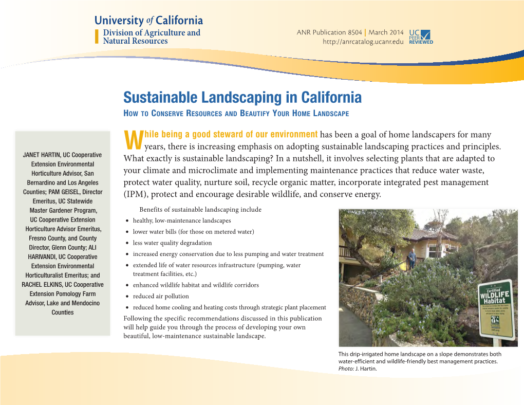 Sustainable Landscaping in California How to Conserve Resources and Beautify Your Home Landscape