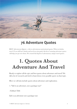 1. Quotes About Adventure and Travel