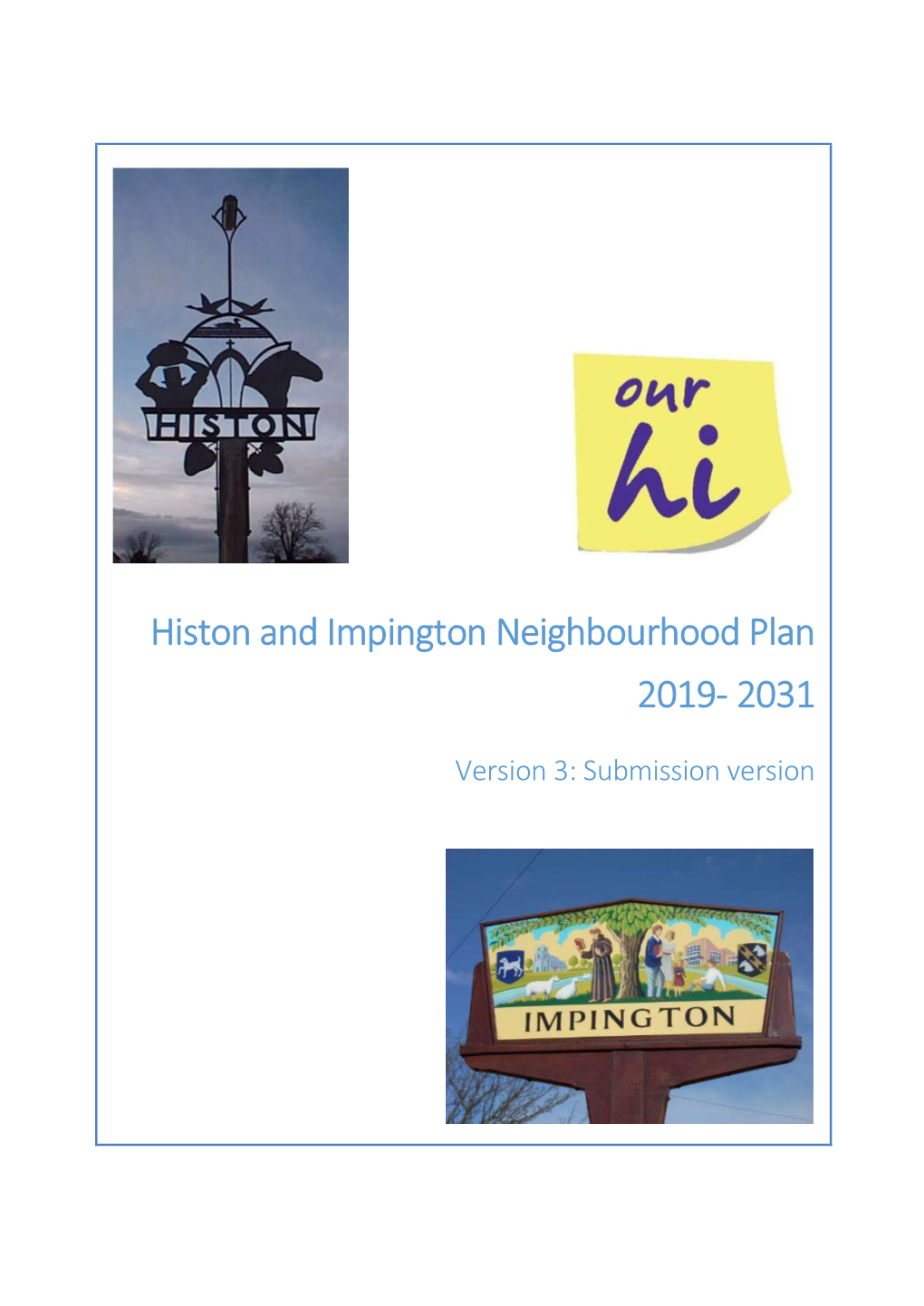 Histon and Impington Neighbourhood Plan 2019- 2031