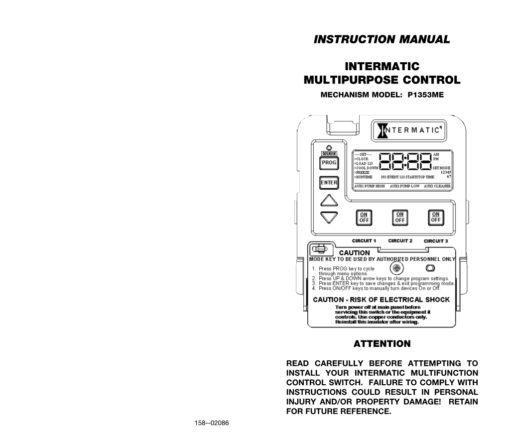Instruction Manual Intermatic Multipurpose