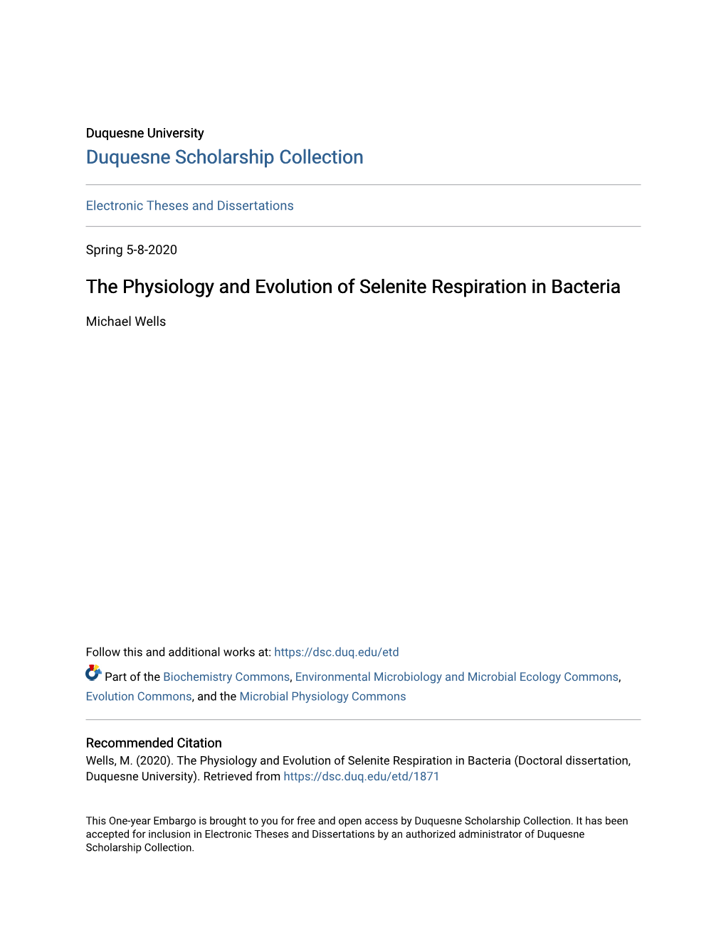 The Physiology and Evolution of Selenite Respiration in Bacteria