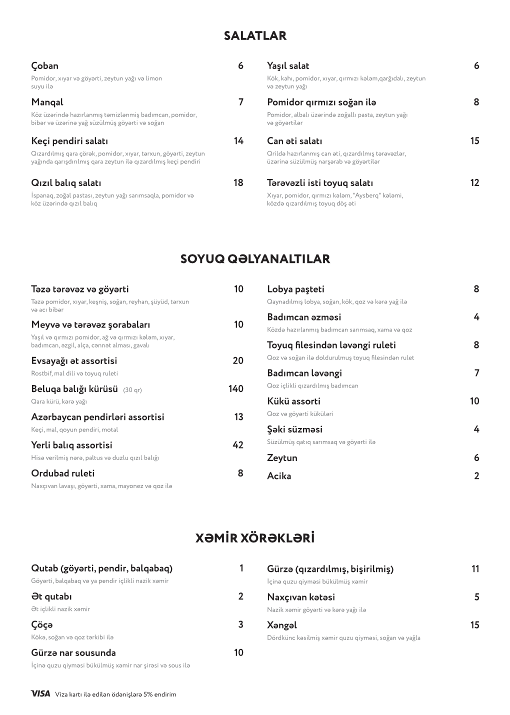 Nakhchivan Menu (Az)