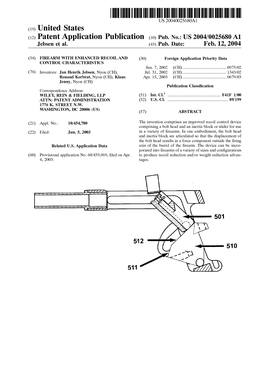 (12) Patent Application Publication (10) Pub. No.: US 2004/0025680 A1 Jebsen Et Al