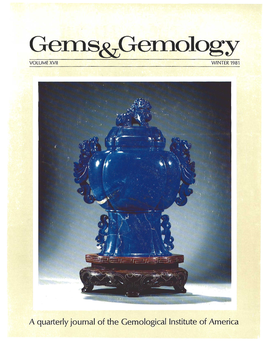 Winter 1981 Gems & Gemology