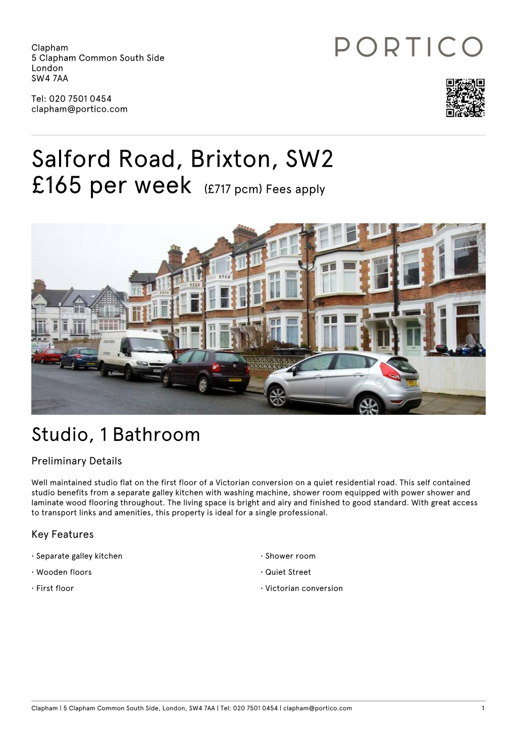 Salford Road, Brixton, SW2 £165 Per Week