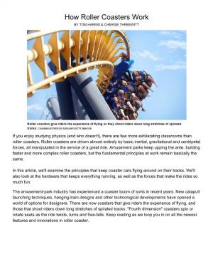 How Roller Coasters Work by TOM HARRIS & CHERISE THREEWITT