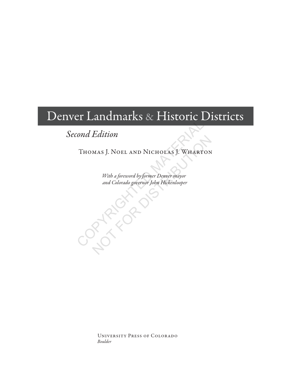 Denver Landmarks & Historic Districts