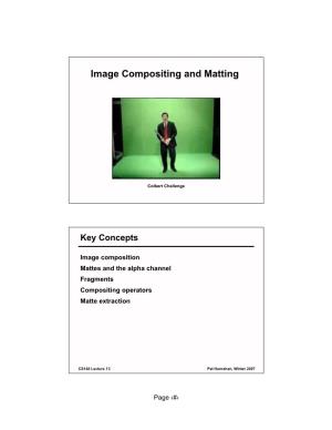 Image Compositing and Matting