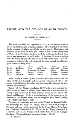 Report Upon the Geology of Allen County