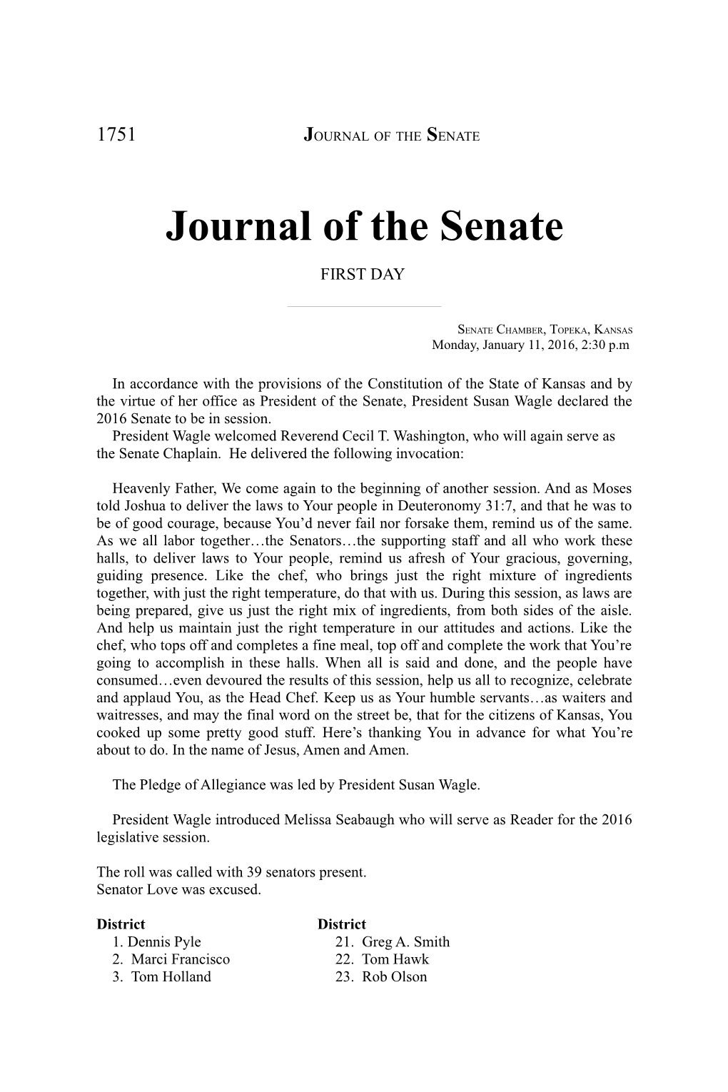 Journal of the Senate