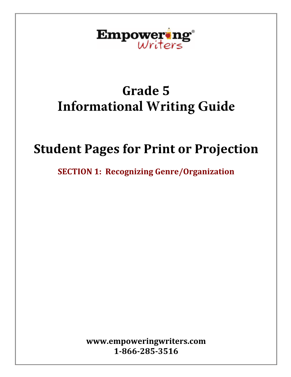 Informational Writing Guide