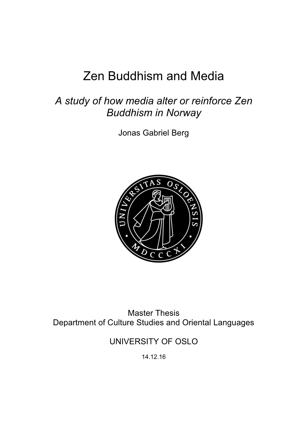 Zen Buddhism and Media