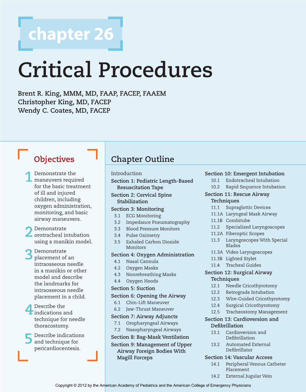 Critical Procedures