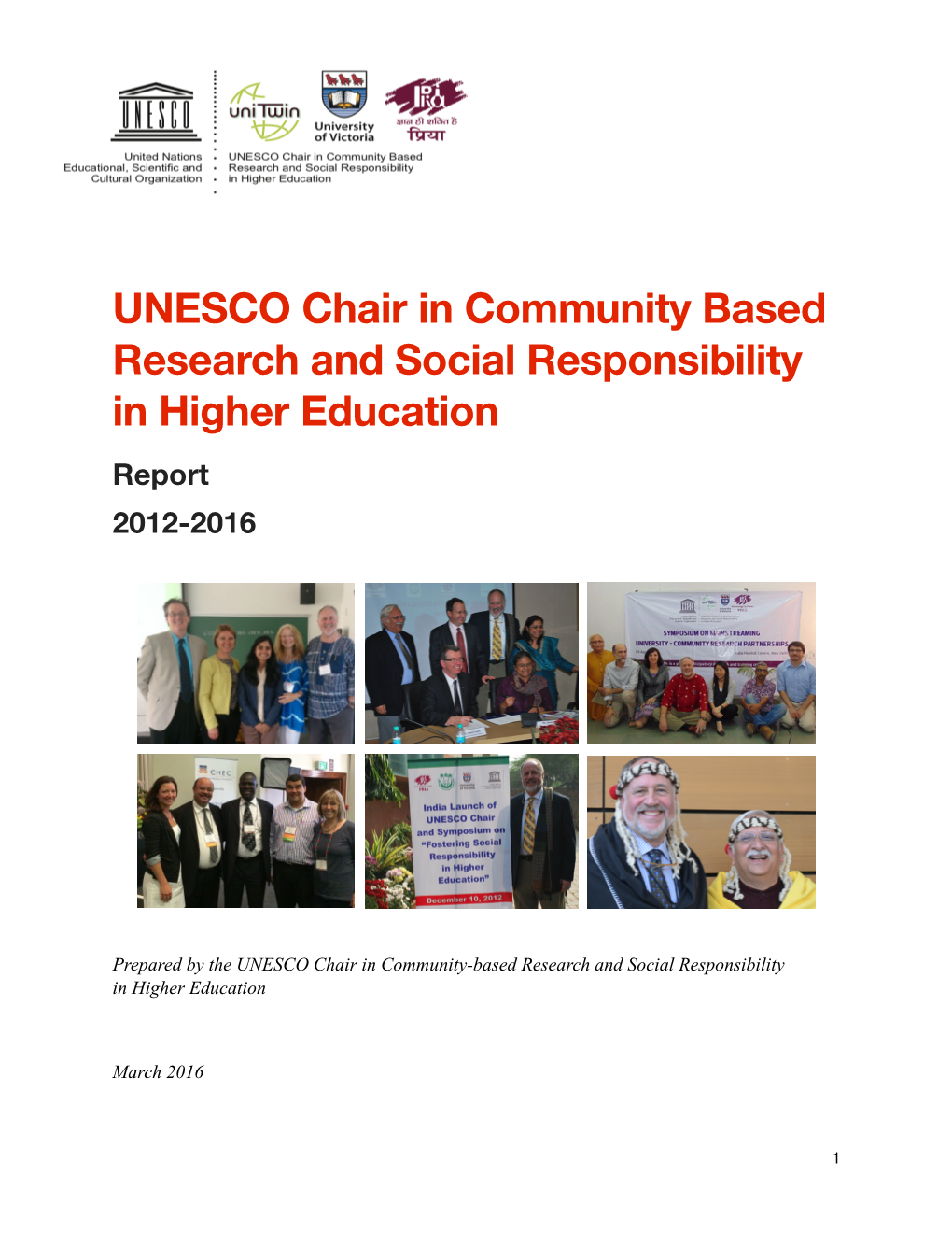 UNESCO Chair 2012-16