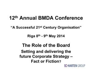 12Th Annual BMDA Conference