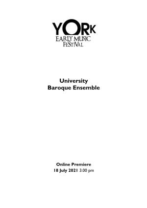 University Baroque Ensemble