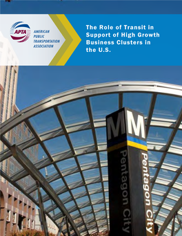 The Role of Transit in Support of High Growth Business Clusters in the U.S