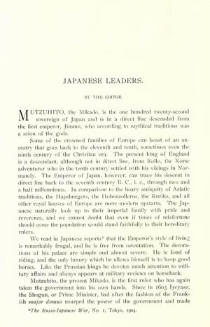 Japanese Leaders