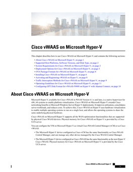 Cisco Vwaas on Microsoft Hyper-V