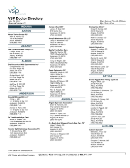 VSP Doctor Directory – Indiana